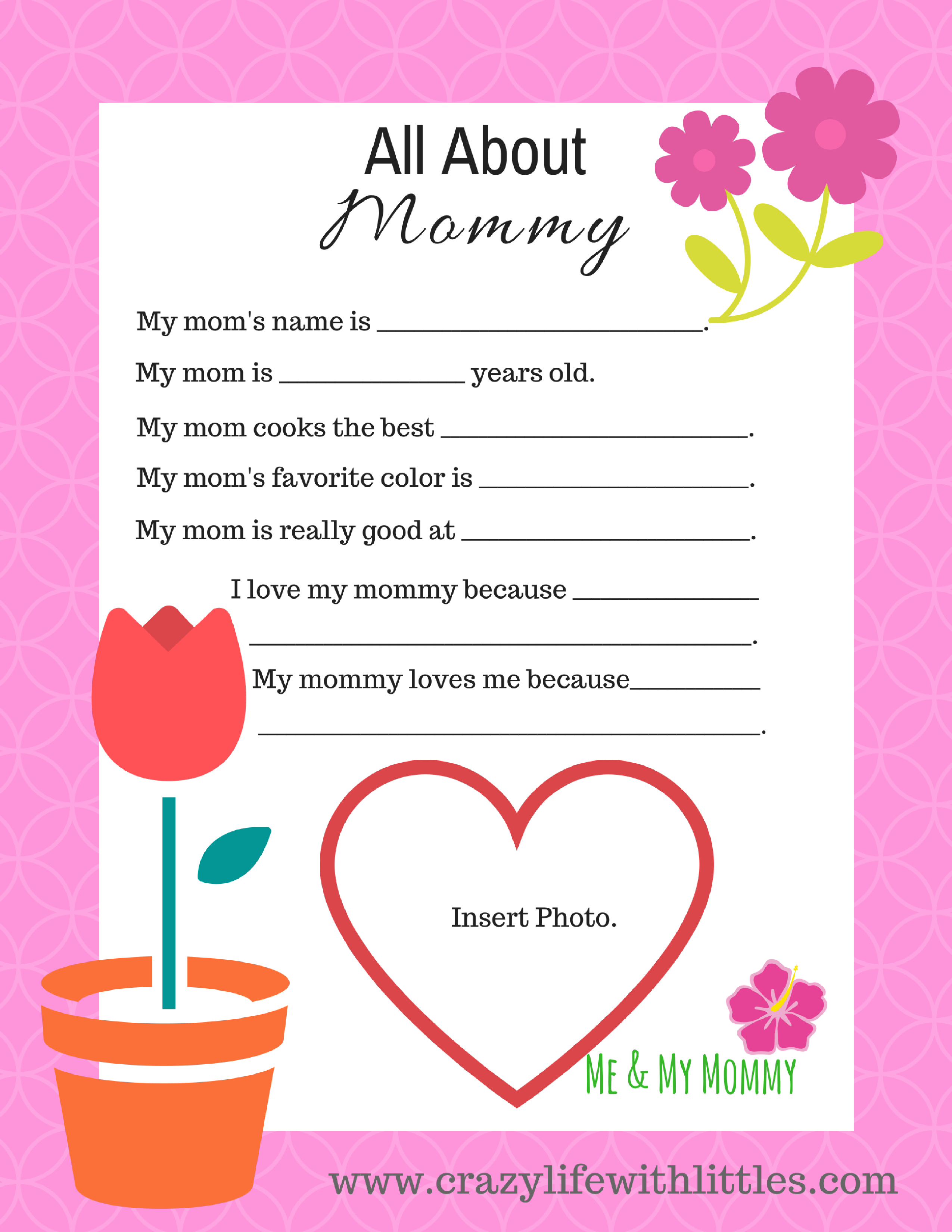 FREE MOTHER S DAY PRINTABLE FROM TODDLERS Crazy Life with Littles